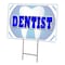 Signmission Dentist Yard Sign & Stake outdoor plastic coroplast window, C-1824 Dentist C-1824 Dentist - alternate 1